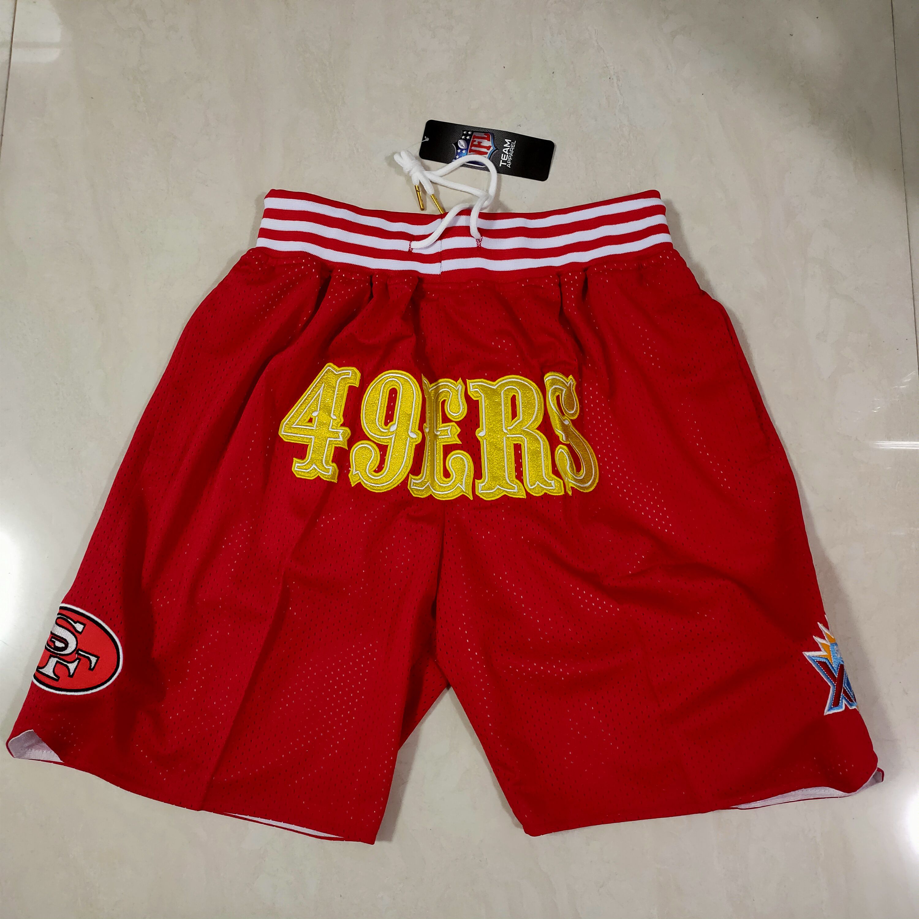 Men NFL 2021 San Francisco 49ers Red Shorts->san francisco 49ers->NFL Jersey